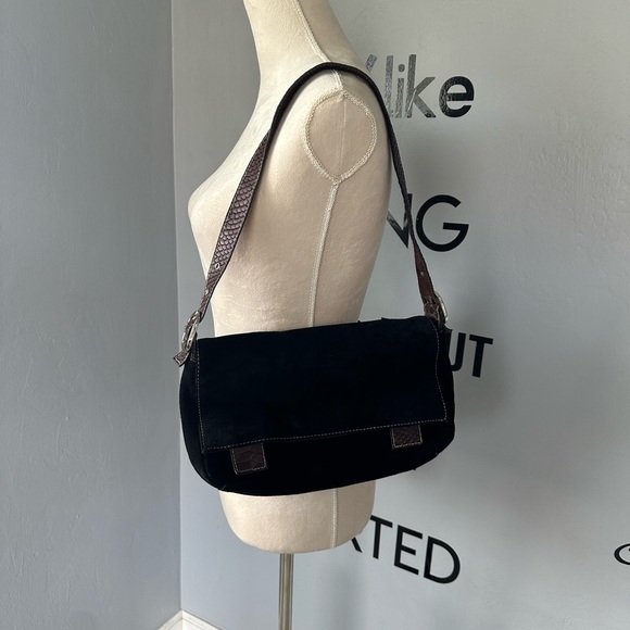 Okpta Black and Brown Women's Shoulder/ Crossbody Bag - Picture 1 of 13